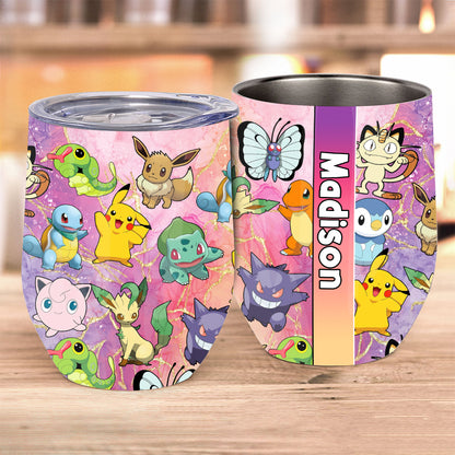 The Symphony of Cuteness - Personalized Monster Trainer Wine Tumbler