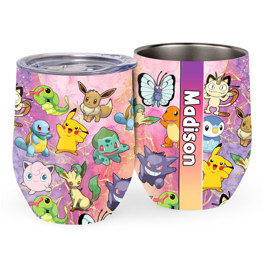 The Symphony of Cuteness - Personalized Monster Trainer Wine Tumbler