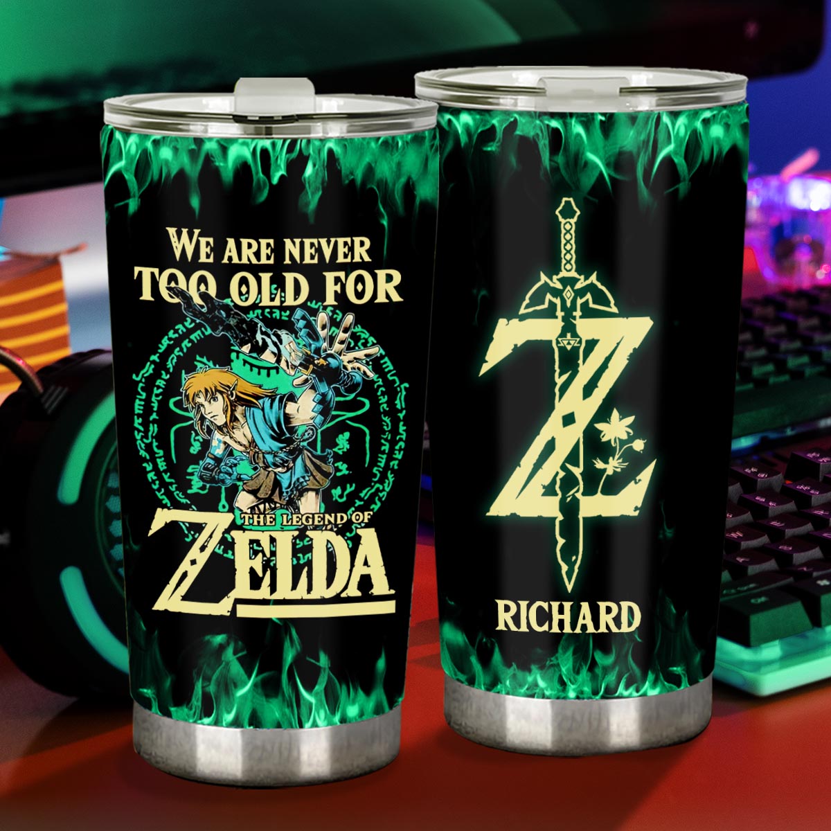 We Are Never Too Old - Personalized The Hero's Legend Tumbler