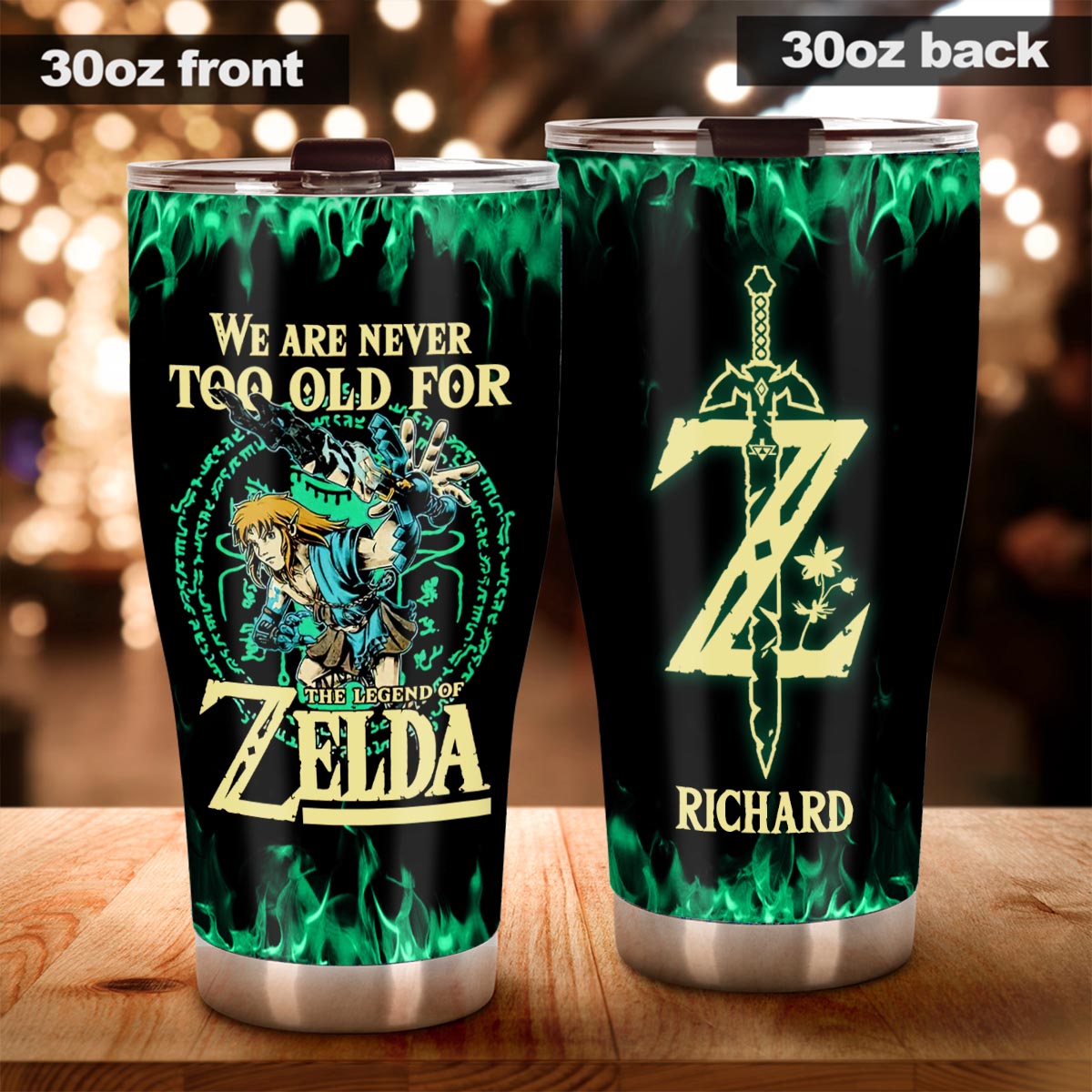 We Are Never Too Old - Personalized The Hero's Legend Tumbler