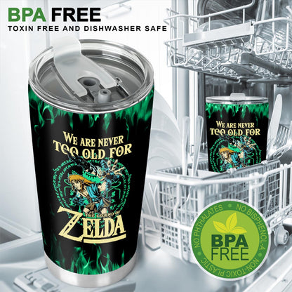 We Are Never Too Old - Personalized The Hero's Legend Tumbler