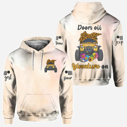 Doors off Adventure On - Personalized Car All Over T-shirt and Hoodie