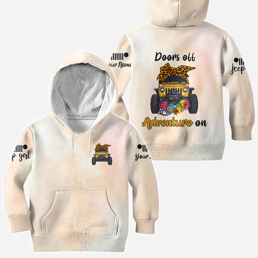 Doors off Adventure On - Personalized Car All Over T-shirt and Hoodie