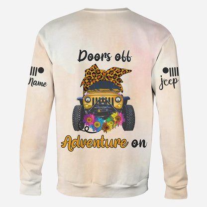 Doors off Adventure On - Personalized Car All Over T-shirt and Hoodie