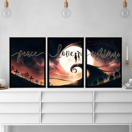 Peace Love Nightmare - Nightmare Poster & Canvas Set