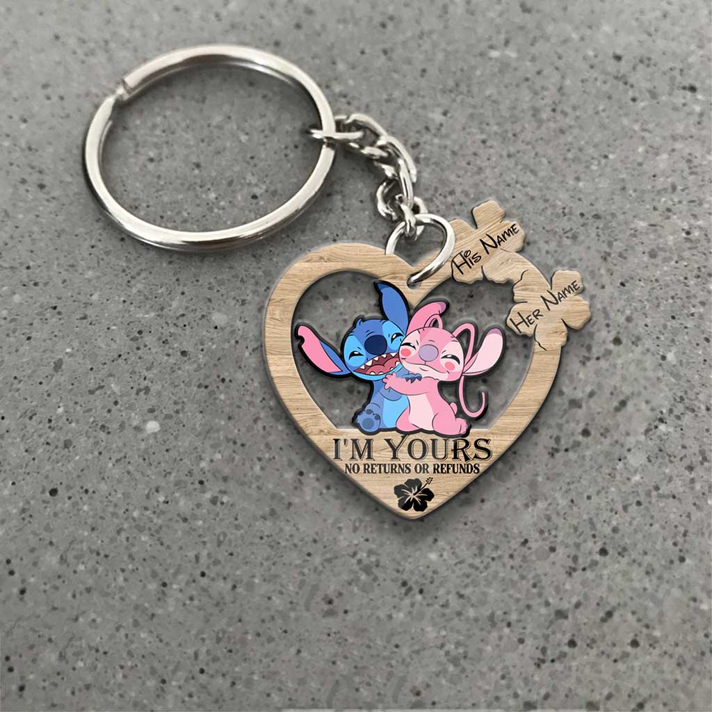 I’m Yours - Personalized Christmas Ohana Keychain (Printed On Both Sides)