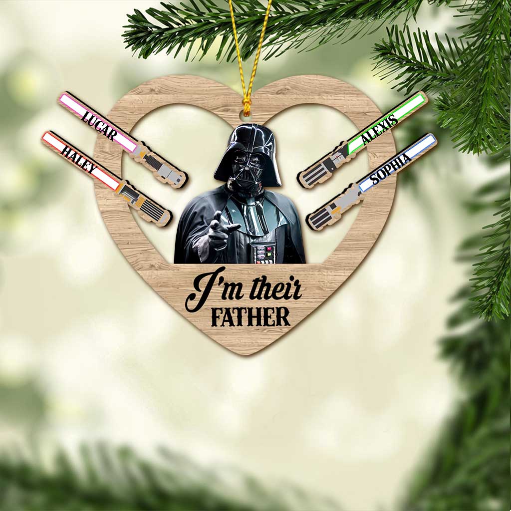 I’m Their Father - Personalized Christmas The Force Ornament (Printed On Both Sides)