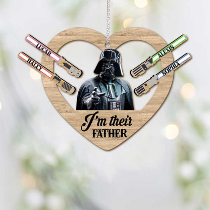 I’m Their Father - Personalized Christmas The Force Ornament (Printed On Both Sides)