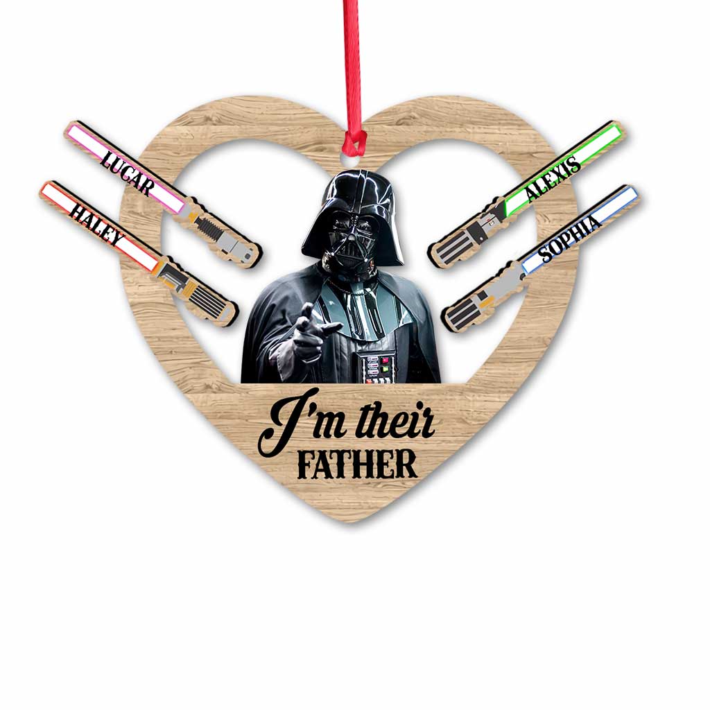 I’m Their Father - Personalized Christmas The Force Ornament (Printed On Both Sides)