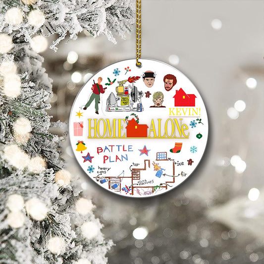 Home Alone Stuff - Christmas Round Aluminium Ornament (Printed On Both Sides)