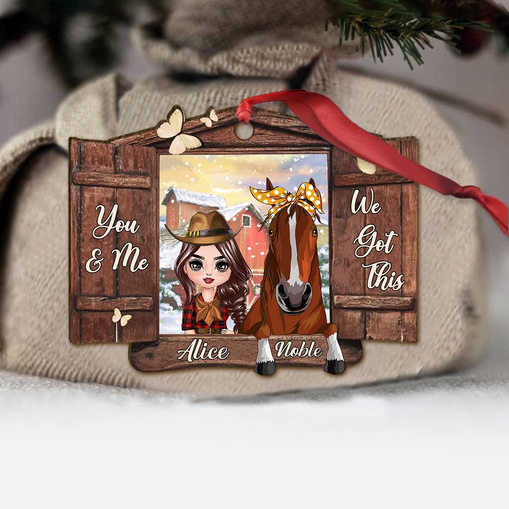 We Got This - Personalized Christmas Horse Ornament (Printed On Both Sides)