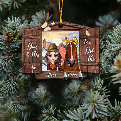 We Got This - Personalized Christmas Horse Ornament (Printed On Both Sides)