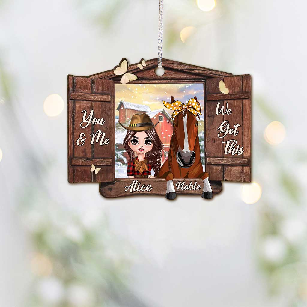 We Got This - Personalized Christmas Horse Ornament (Printed On Both Sides)