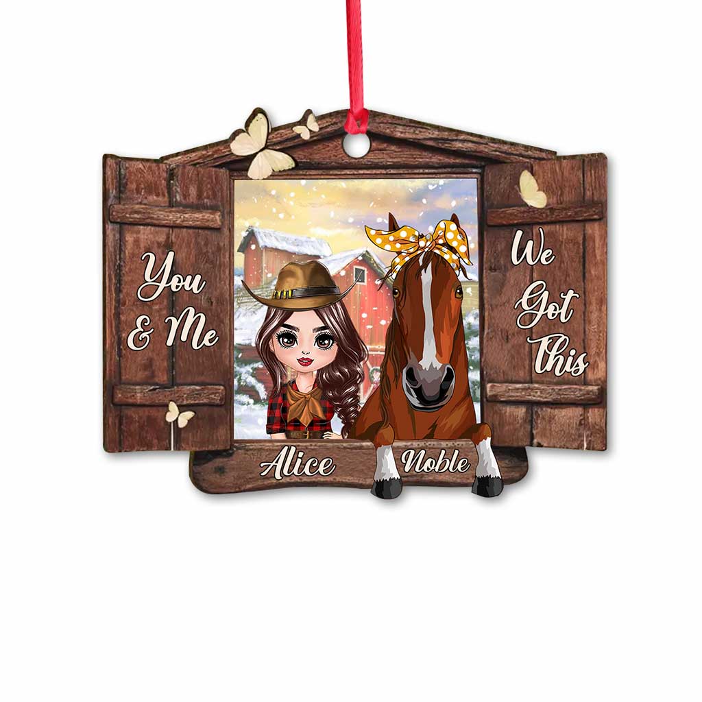 We Got This - Personalized Christmas Horse Ornament (Printed On Both Sides)