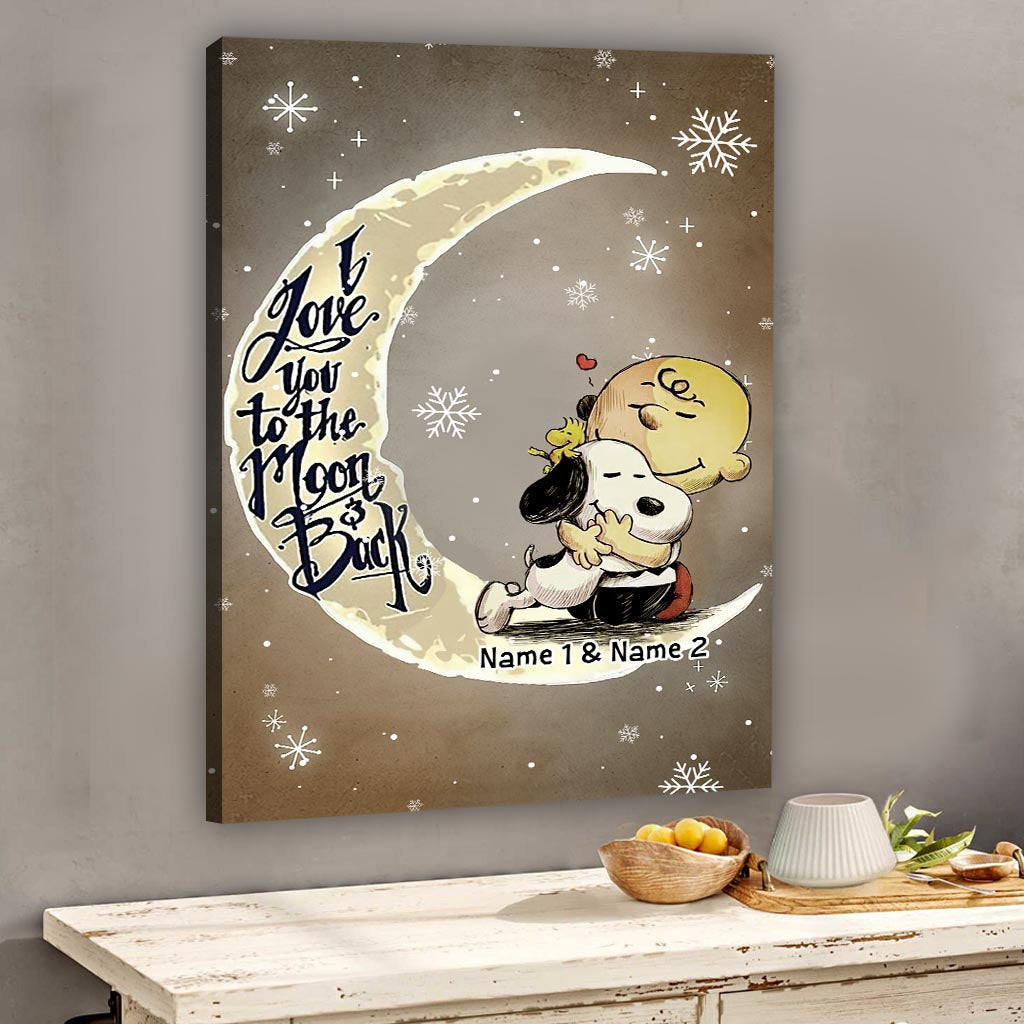 I Love You To The Moon And Back - Personalized Canvas And Poster