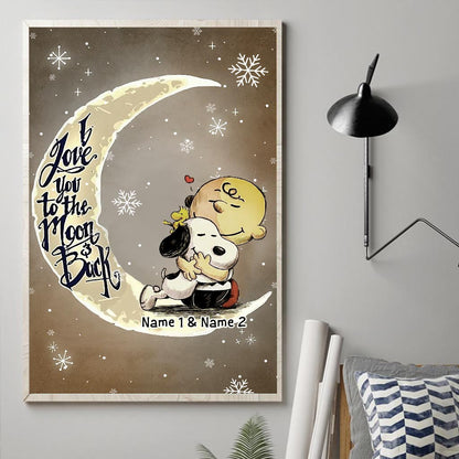 I Love You To The Moon And Back - Personalized Canvas And Poster