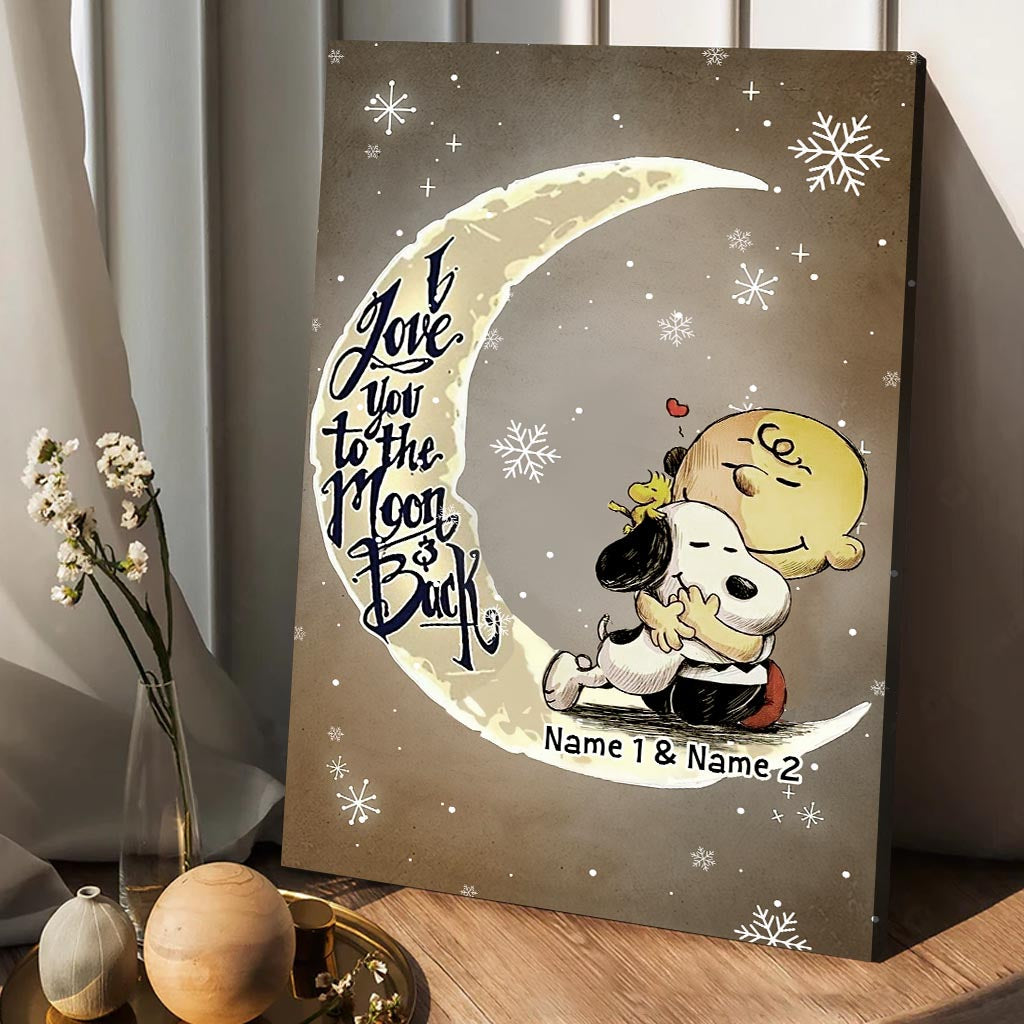 I Love You To The Moon And Back - Personalized Canvas And Poster