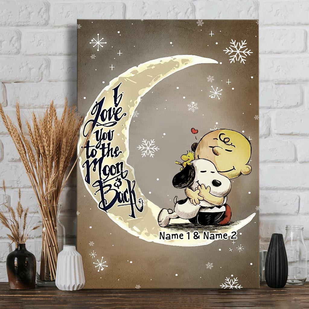 I Love You To The Moon And Back - Personalized Canvas And Poster