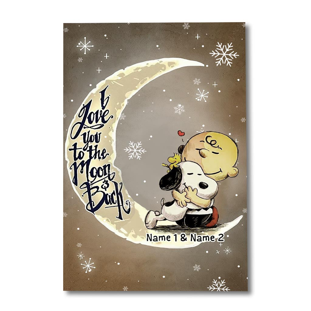 I Love You To The Moon And Back - Personalized Canvas And Poster