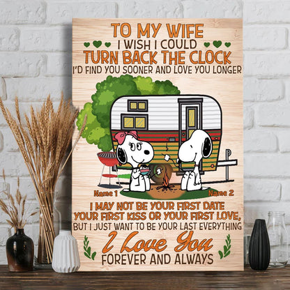 White Dog Couple - Personalized Canvas And Poster