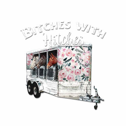 Horse Girl Floral Hitches - Decal Full