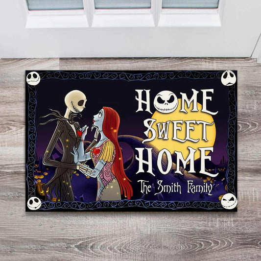 Home Sweet Home - Personalized Couple Nightmare Doormat