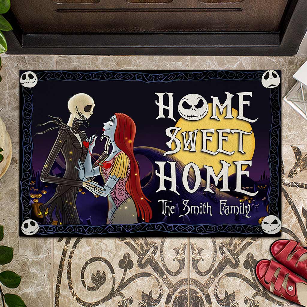 Home Sweet Home - Personalized Couple Nightmare Doormat