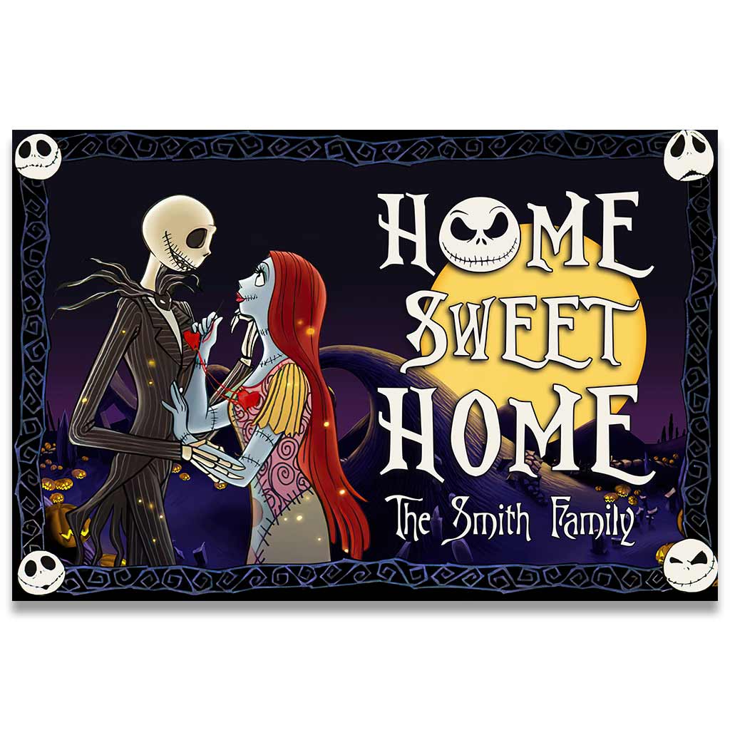 Home Sweet Home - Personalized Couple Nightmare Doormat