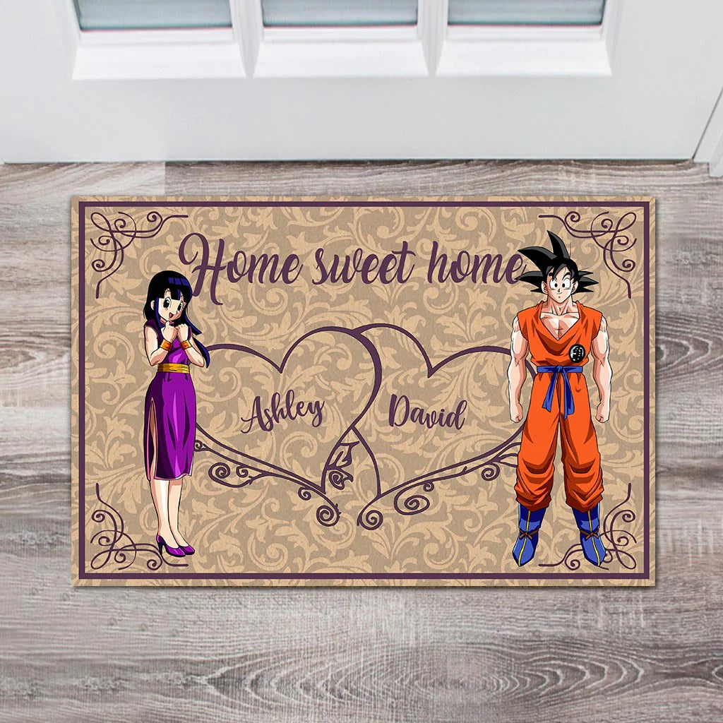 Home Sweet Home - Personalized Couple Seven Balls Doormat