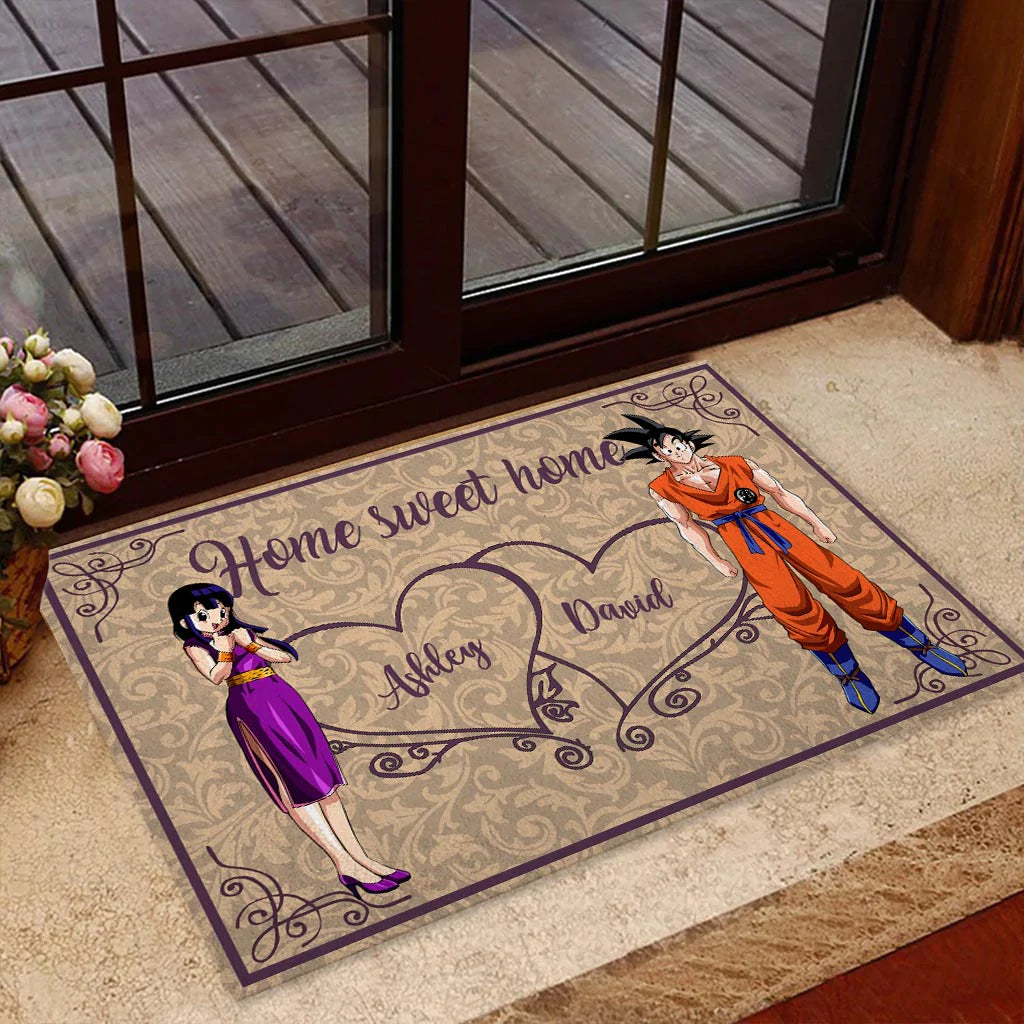 Home Sweet Home - Personalized Couple Seven Balls Doormat