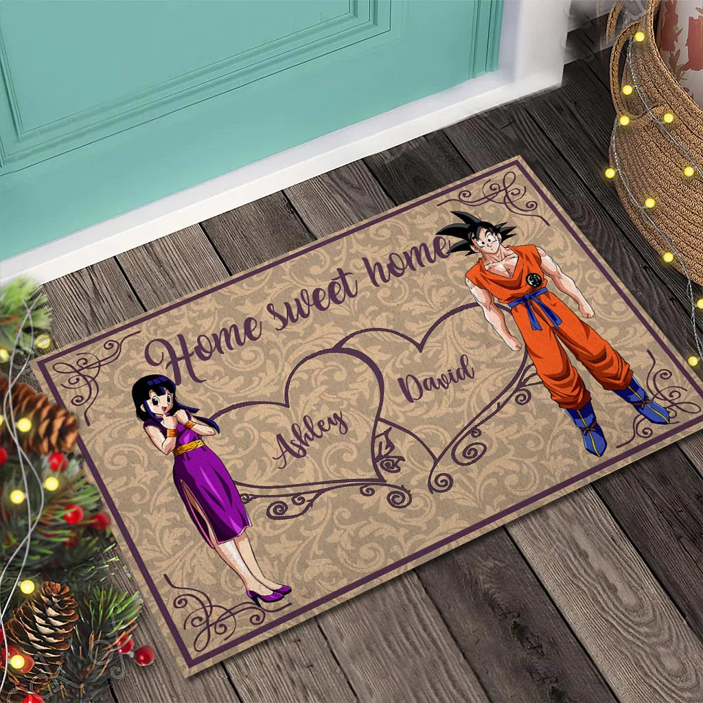 Home Sweet Home - Personalized Couple Seven Balls Doormat