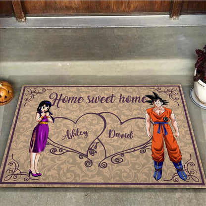 Home Sweet Home - Personalized Couple Seven Balls Doormat