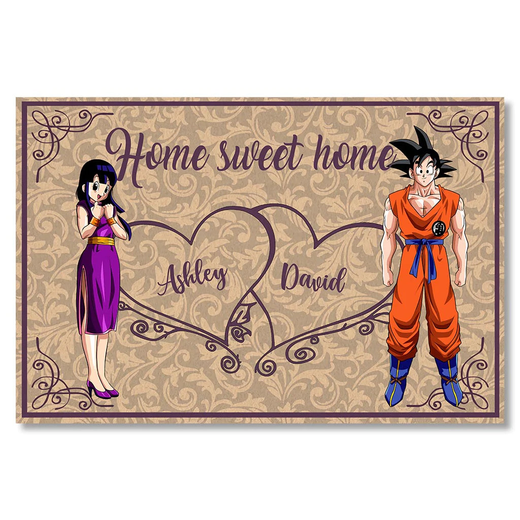 Home Sweet Home - Personalized Couple Seven Balls Doormat