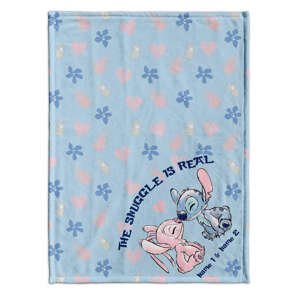 The Snuggle Is Real - Personalized Couple Ohana Blanket