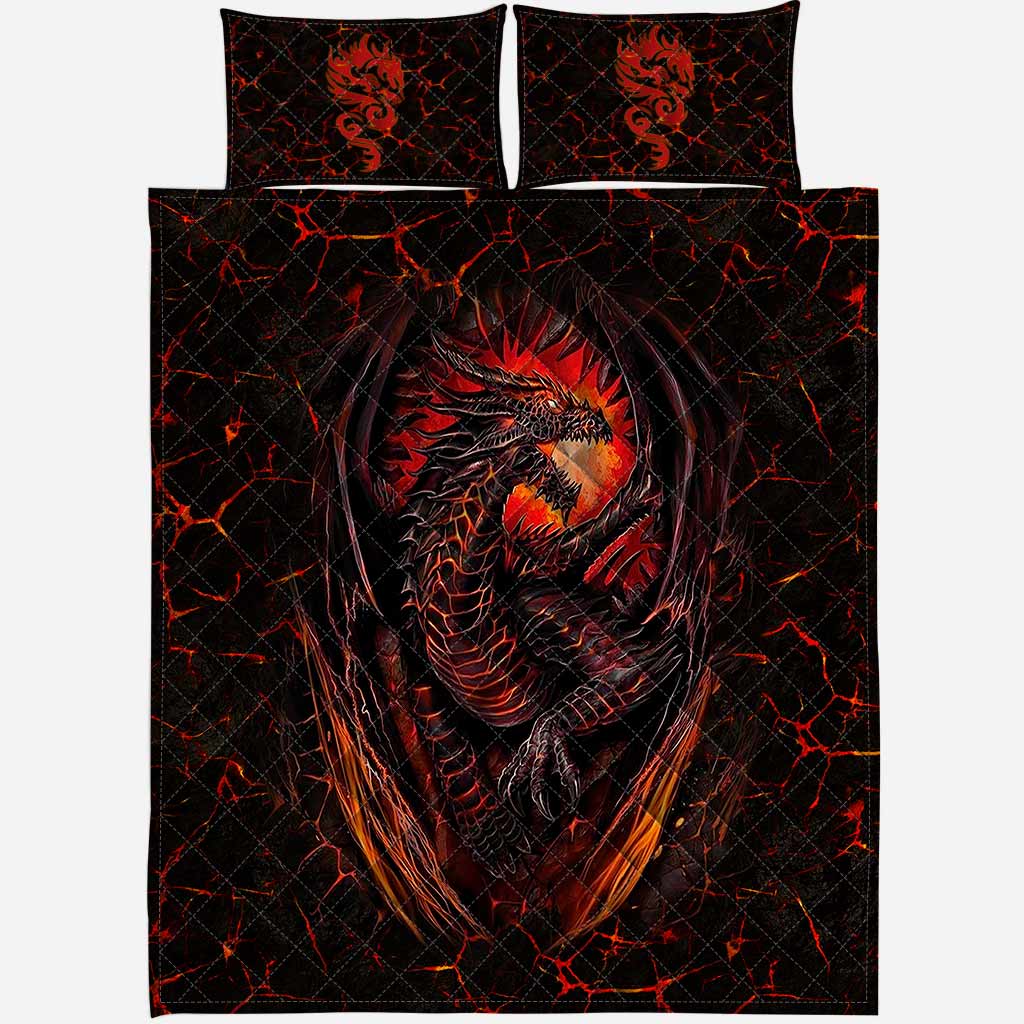 Dragon Lava Quilt Bed Set