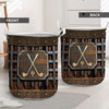 Golf Metal Pattern Print Laundry Basket