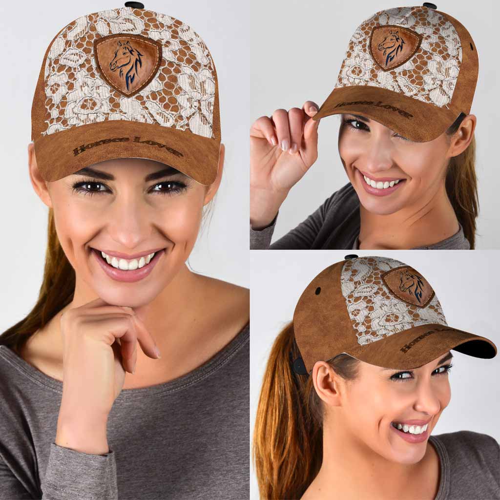 Horse Printed Lace Cap