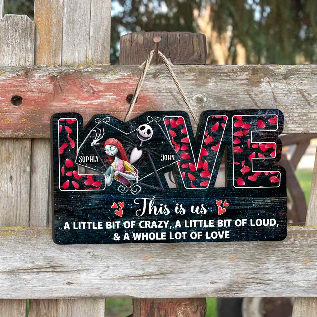 This Is Us - Personalized Couple Nightmare Wood Sign