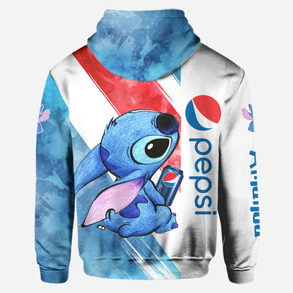 Just A Girl Who Loves - Personalized Blue Soft Drink Hoodie and Leggings