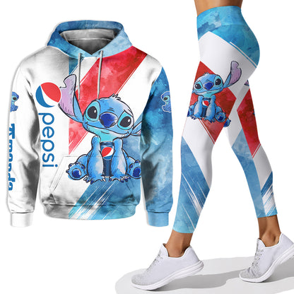 Just A Girl Who Loves - Personalized Blue Soft Drink Hoodie and Leggings