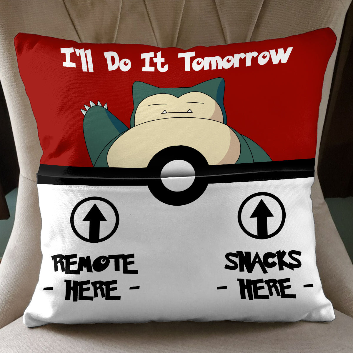 I'll Do It Tomorrow Monster Trainer Pocket Pillow