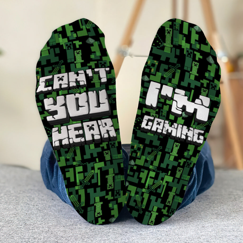 Can You Hear - Personalized Block World Socks