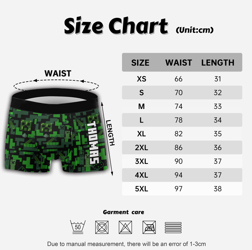 Digging Your Style - Personalized Block World Men Boxer Briefs