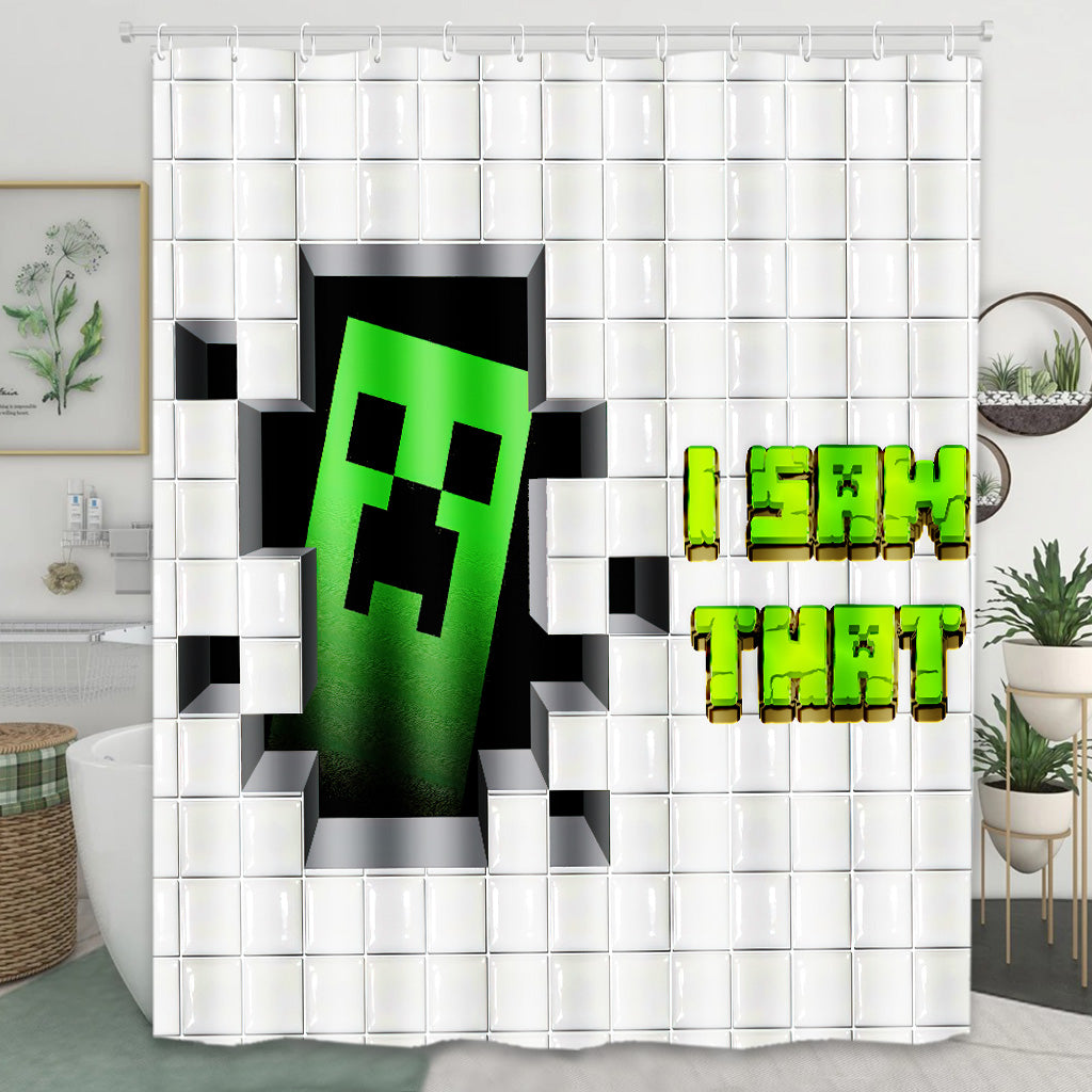 I Saw That - Personalized Block World Shower Curtain