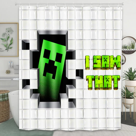 I Saw That - Personalized Block World Shower Curtain