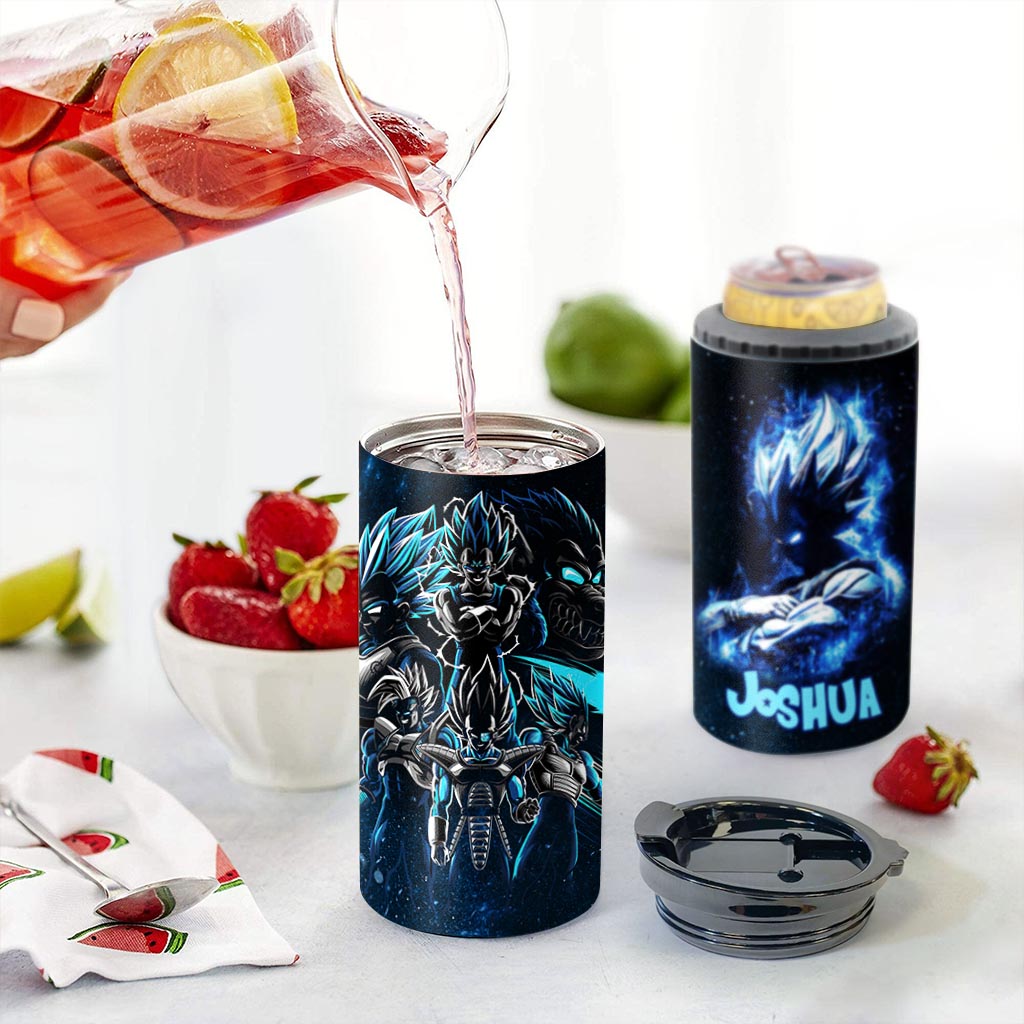 Blue Fire - Personalized Seven Balls Can Cooler