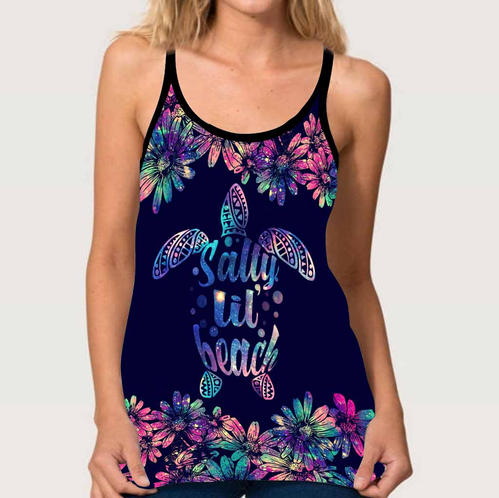 Salty Lil' Beach - Turtle Cross Tank Top