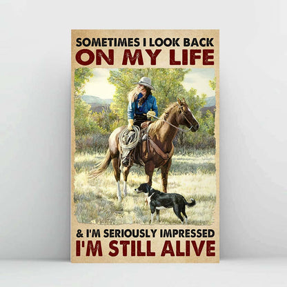 Sometimes I Look Back - Horse Canvas And Poster