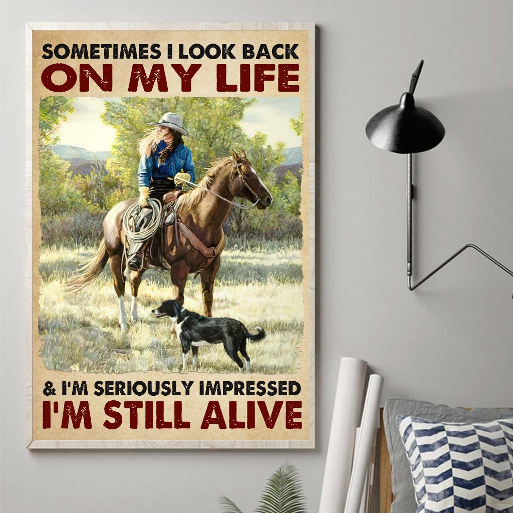 Sometimes I Look Back - Horse Canvas And Poster