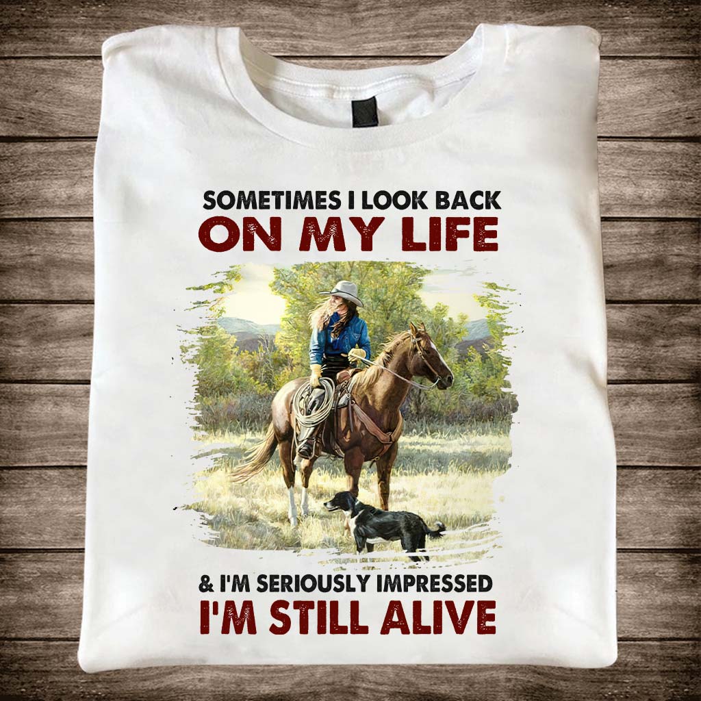 Sometimes I Look Back - Horse T-shirt and Hoodie